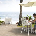Dinner on the beach in Canggu.