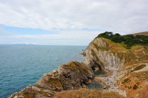 The views of the coastline by Lulworth Cove.
