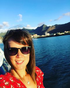 Boat trip selfie in Mauritius.