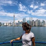 Toronto skyline views from the water.