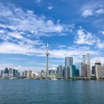 A view of Toronto from the water.