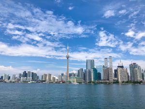 A view of Toronto from the water.