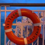 Life buoy onboard Pont Aven, Brittany Ferries