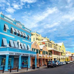 Front Street in Hamilton, Bermuda
