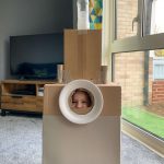 Emily in her cardboard rocket - one of my favourite things to do with kids during lockdown