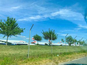 BA planes at Bournemouth Airport