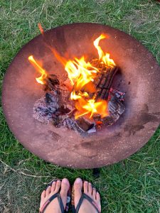 Campfire, Hurst View Campsite, Lymington