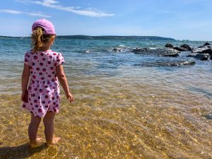 Emily on Milford on Sea Beach