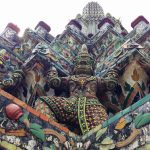The beautiful painted porcelain of Wat Pho, Bangkok