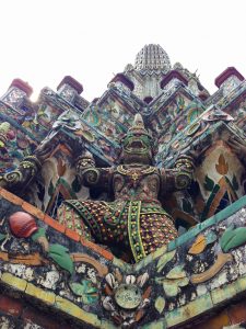 The beautiful painted porcelain of Wat Pho, Bangkok