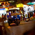 A tuk tuk on a street in Bangkok