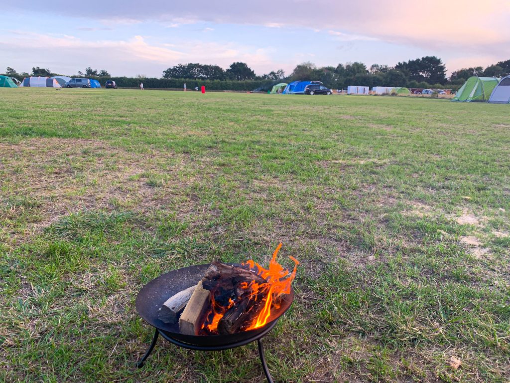 Lepe beach campsite in the New Forest allows campfires