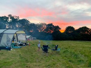 Our tent at Benville Manor campsie, Dorset