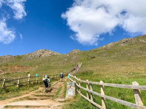 The steps up to Brean Down in Somerset.
