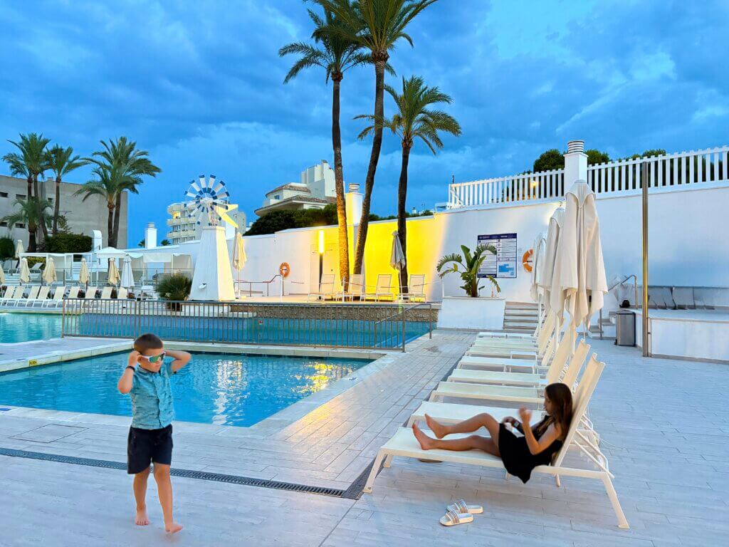 The pool at Globales Cala Bona, Majorca